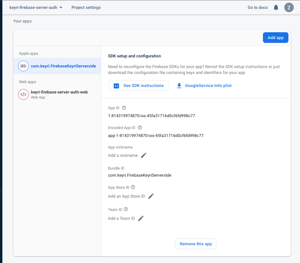 Get Firebase Client Creds